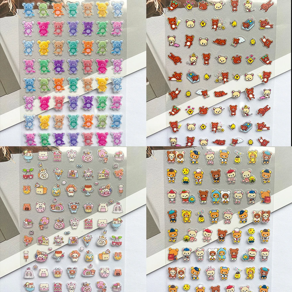 Nail Art - Autocollants PVC Super Mini Rose Rilakkuma