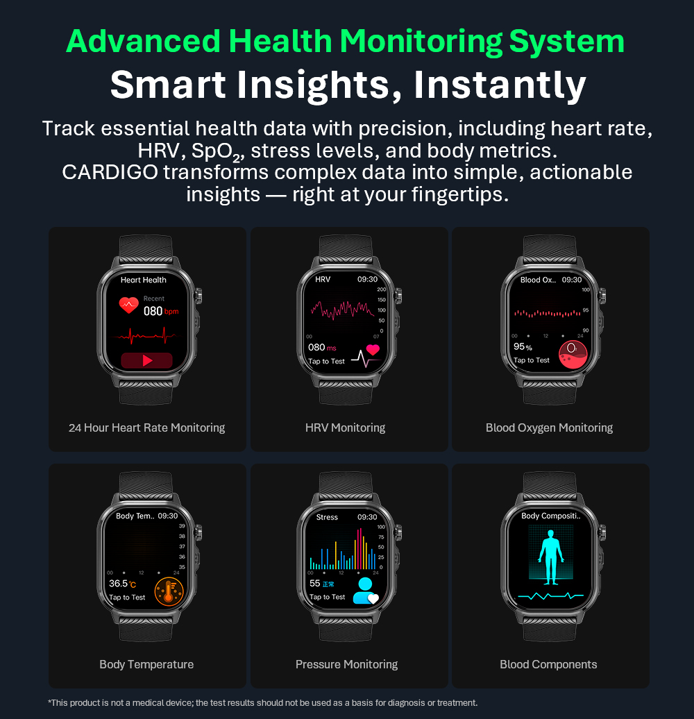 VALDUS CARDIGO Montre connecté - Health Monitors avis et prix